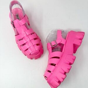 Steve Madden Echo Platform Fisherman Sandals Pink Size 9